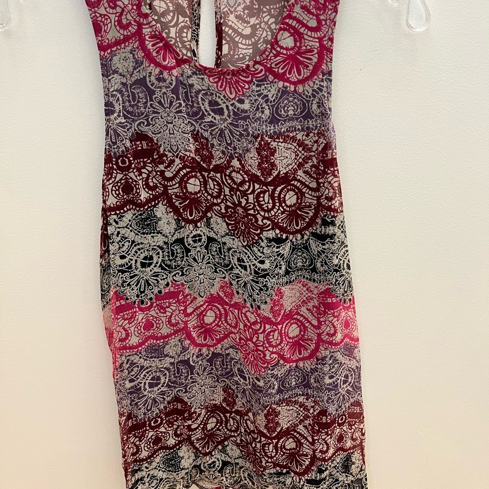 Ella Moss Size Small Multicolor Silk Halter Top